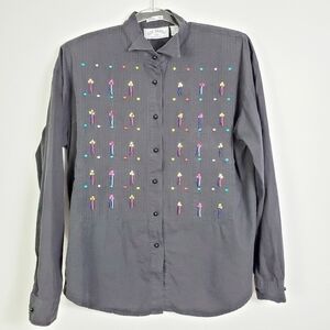 SIDE SADDLE BEADED SEQUINED BLOUSE